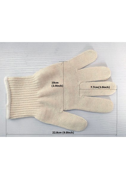 M Boyutu 10 Çift 50G Örme Ahşap Iş Eldiveni Beyaz Elastik Dize Pamuk Eldiven Bahçe Iş Inşaat El Ev Eldiveni (Yurt Dışından) fırsatları