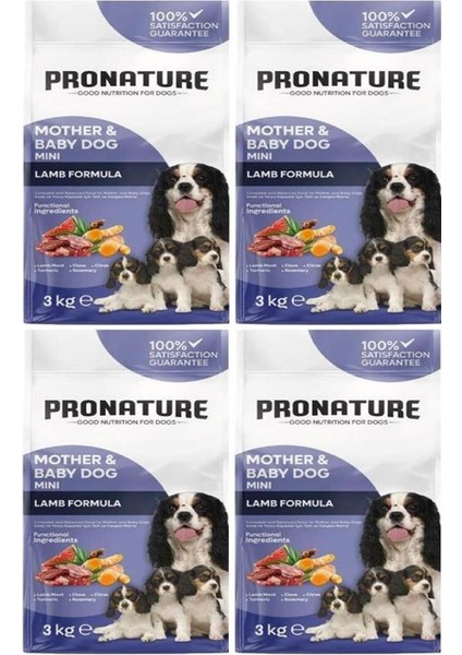 Mother&baby Kuru Köpek Maması (Mini) Kuzu Etli 3 Kg*4 Adet