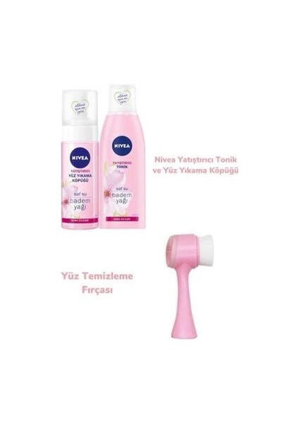 Yatıştırıcı Yüz Yıkama Köpüğü+Yatıştırıcı Tonik+Yüz Temizleme Fırçası