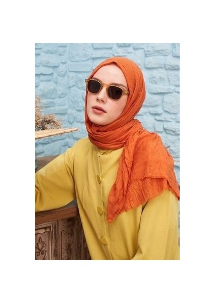 Enerjik ve Canlı: Orange Renkli Doğal Bambu Kraş Şalınızla Tarzınızı Yansıtın!" modelleri