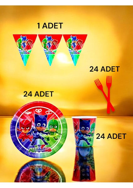 24 Kişilik Pijamask Temalı S Paket - Doğum Günü Parti ve Eğlenceli Etkinlikler fiyatları