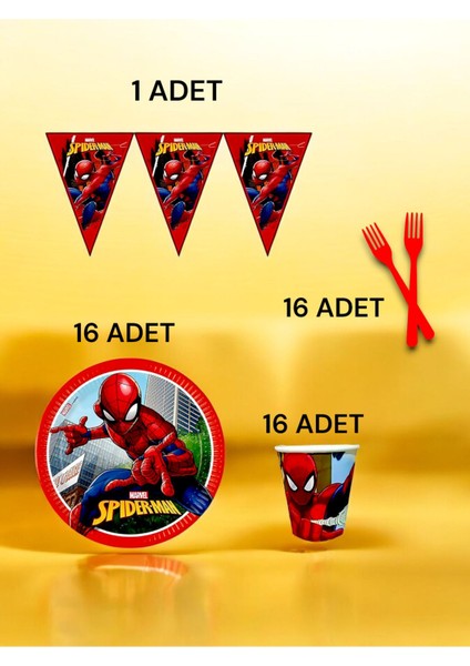 16 Kişilik Spiderman Temalı S Paket - Doğum Günü Parti ve Eğlenceli Etkinlikler fiyatları