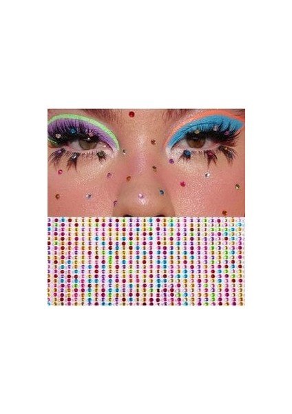 Vücut ve Yüz Sticker Euphoria Makyaj Taşı Yapışkan Yüz Taşı Festival Taşı
