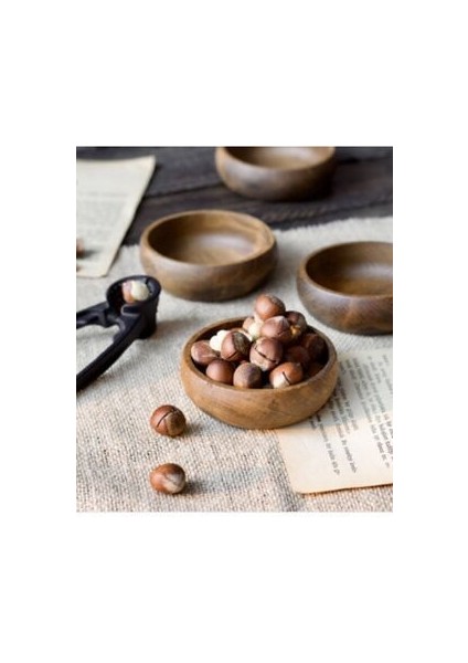 4'lü Doğal Ahşap Yuvarlak Sunum Kase Çerezlik Takımı fiyatları