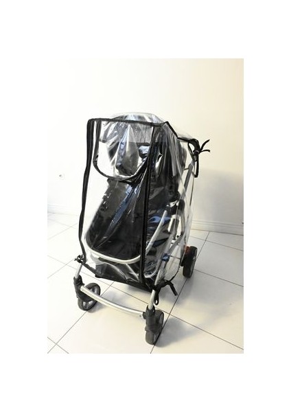Malzek Ultra Lüks Fermuarlı Bebek Arabası Yağmurluğu Siyah(Bütün Bebek Arabalarına Uyumludur) Yzr