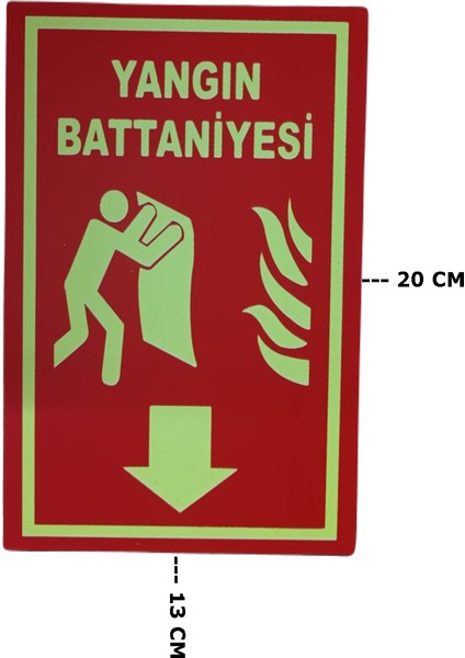 Fosforlu Yangın Battaniyesi Levhası