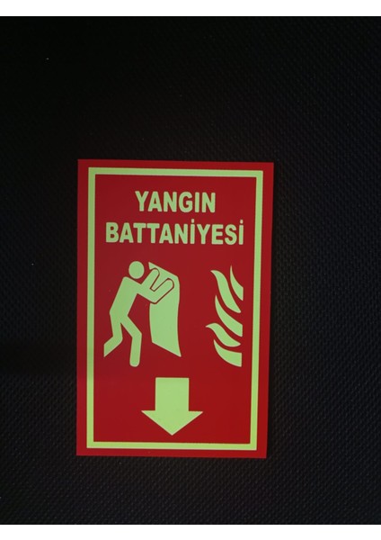 Fosforlu Yangın Battaniyesi Levhası
