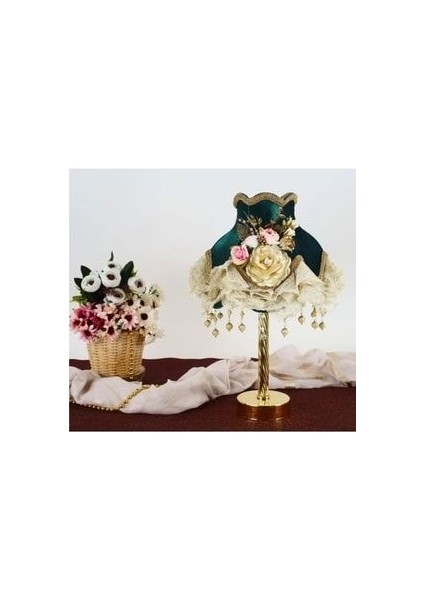 Abajur silinebilir kumas paslanmaz ayak küpürlü çok şık zarif themisses marka el yapımı abajur fiyatları