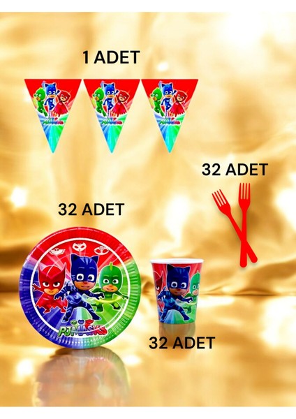 32 Kişilik Pijamask Temalı S Paket - Doğum Günü Parti ve Eğlenceli Etkinlikler fiyatları