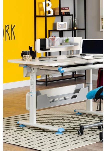 Yükseklik ve Eğim Ayarlı, Vega Standart Bilgisayar, Ofis ve Çalışma Masası Ekru