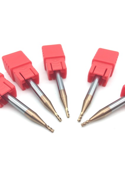 Cnc Makine Freze 1.5R0.2X50LX4T Karbür Uç Frezesi Kesici Alaşım Kaplama D1.5R0.2XD4X50X4F Tungsten Çelik End Mill Kesme Aleti Cnc Makine Freze