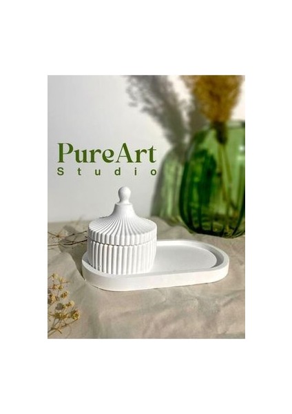 Art 2 Li Set Sunum Tabağı ve Dekoratif Takı Kutusu