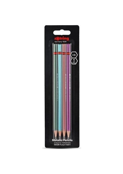 Rotring Metalik Kurşun Kalem, 4'lü Paket modelleri