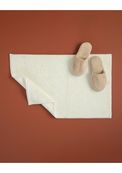 Paıge Polyester Makarna Banyo Paspası 50X80 cm Ekru