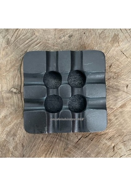 Oksit Pirinç Küllük Puro Küllüğü Siğara Küllük 10*10 cm Mat Siyah
