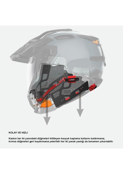 X.wed 3 Traılmanıa Mat Gri-Tutuncu Kask