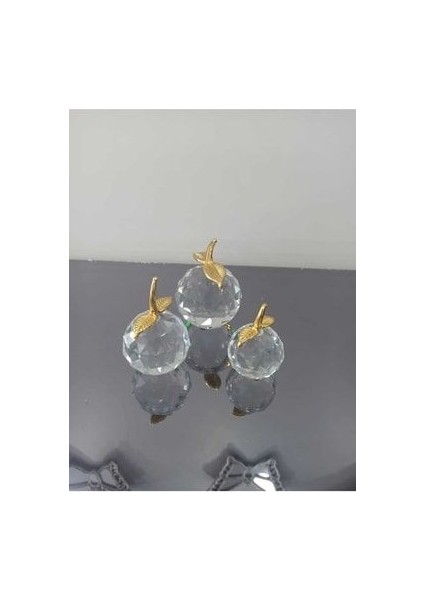 3'lü Cam Elma Obje yükseklik 10.9.8 ölçülerinde themisseshome marka renk altarnatifleri mevcuttur