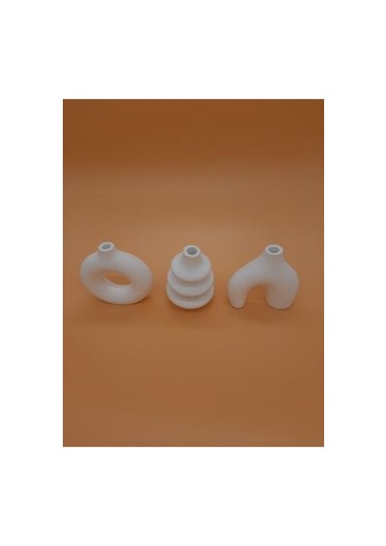 Minimal Vazo Set 3'lü Bohem Biblo Minyatür