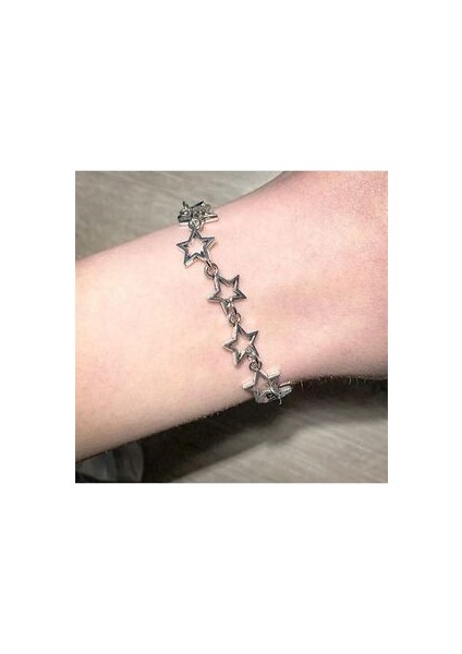 Yıldız Motifli Zincirli Bileklik