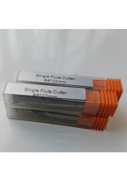 Matkap Ucu 1 Adet Tek Flüt Spiral Kesici Cnc Uç Freze Karbür Freze Ucu Akrilik Pvc Mdf Freze Kesici Için (Boyut: 8X22)