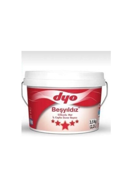 Beşyıldız Silikonlu Mat İç Boyası Siyah 10 kg