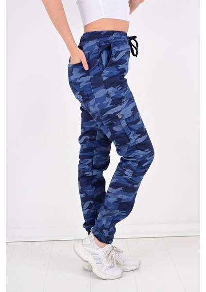 Bel ve Paça Lastikli,kargo Cepli Kamuflaj Desen Bayan PANTOLON-91000 indirimleri