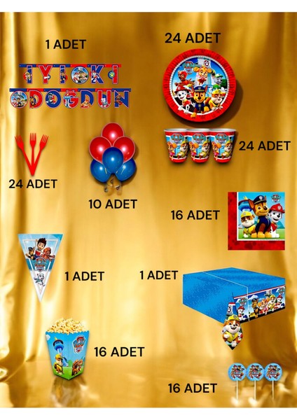 24 Kişilik Paw Patrol Temalı Ultra Lü x Set - Doğum Günü Parti ve Eğlenceli Etkinlikler fiyatları