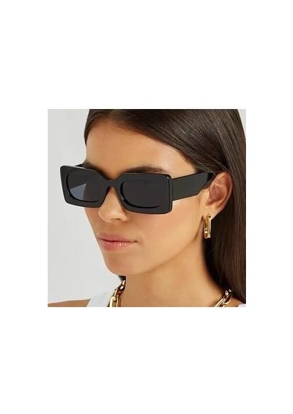Kadın Güneş Gözlüğü Siyah Parlak 1052