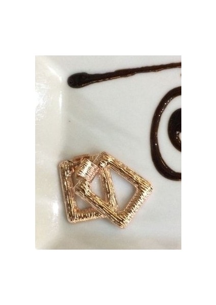 Rose Dikdörtgen Hafif Küpe