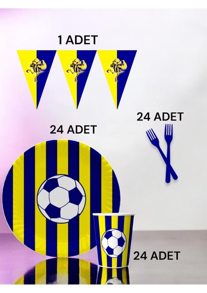24 Kişilik Lacivert Sarı Taraftar S Paket - Doğum Günü Parti ve Eğlenceli Etkinlikler fiyatları