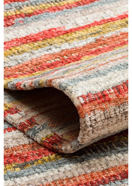 Eko Brooklyn Hasır Görünümlü Kaymaz Renkli Dokuma Modern Kilim BRK12