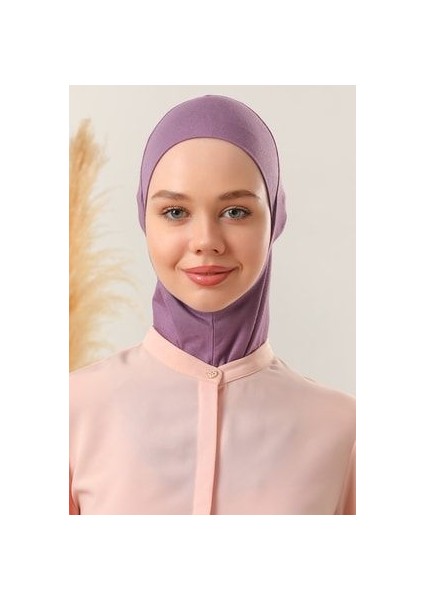 Kadın Tesettür Boyunluklu Hijab Spor Bone Mor modelleri