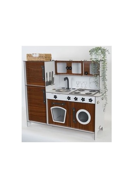 Ahşap Oyuncak Mutfak Buzdolaplı