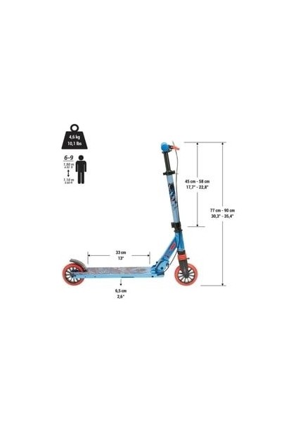 Scooter Oxelo Mıd 5 6 9 Yaş Mavi Kırmızı Siyah fiyatları