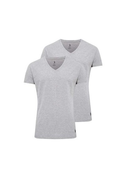 U.s. Polo Assn 80194 Erkek 2'li Kısa Kol v Yaka Atlet