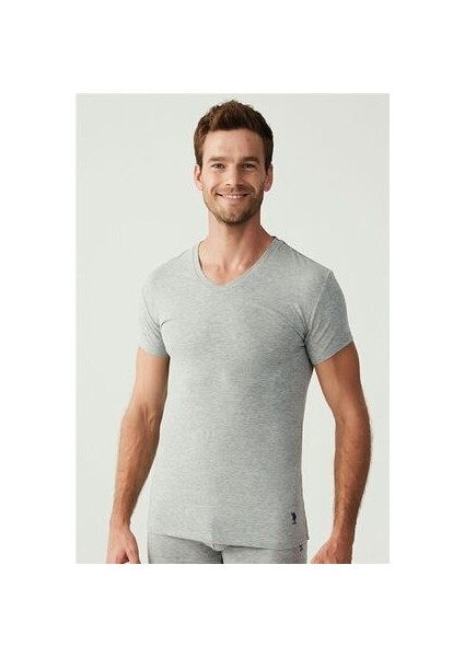 U.s. Polo Assn 80194 Erkek 2'li Kısa Kol v Yaka Atlet
