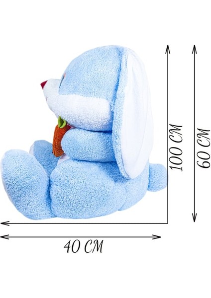 Peluşçu Dayı 100 cm Elinde Havuç Tutan Tavşan modelleri
