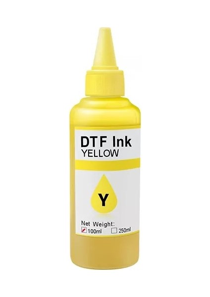 Dtf Tekstil Baskı Mürekkep 100 ml Sarı (Yellow)