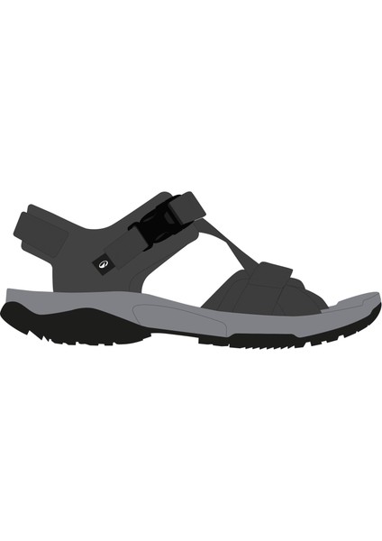 Quechua Erkek Outdoor Sandalet - Koyu Gri - NH500