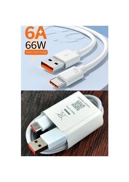 Xiaomi Turbo Hızlı Şarj Kablosu 5.0A 6.0A Type-C 33W 67W 120W Destekli Xiaomi Oppo Samsung Huawei modelleri