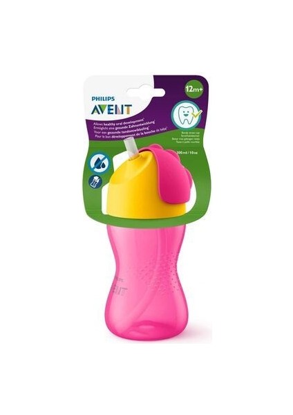 Philips Pipetli Bardak +12 Ay 300 ml - Pembe