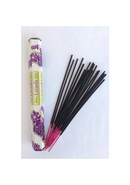 Lavanta Kokulu - 20 Adet Çubuk Tütsü - Lavanta Tütsü - Aromalı Tütsü- Tütsü Çubuğu - Tütsülük