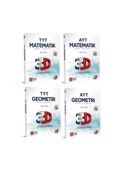 Tyt Matematik, Ayt Matematik + Tyt Geometri, Ayt Geometri Soru Bankası fiyatları