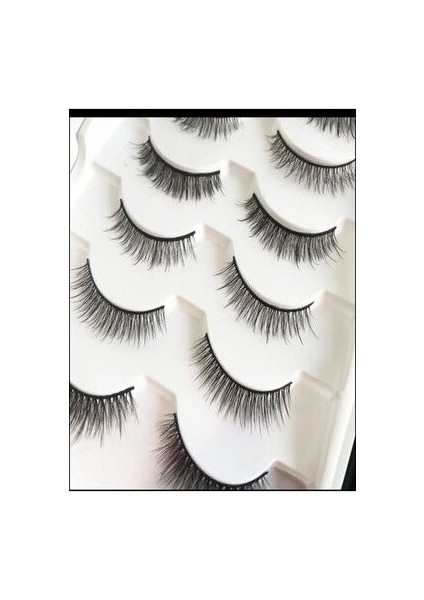 Sihirli Kirpikler 6 Çift Farklı Model ve 2 Adet Likit Eyeliner Yapıştırıcılı (Siyah ve Şeffaf) modelleri