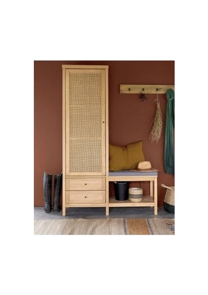 Doğal Masif Ahşap Portmanto 185CM