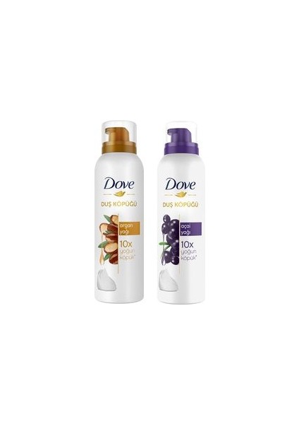 Köpük Duş Jeli Argan Yağı 200 ml X1 Duş Köpüğü Açai Yağı 200 ml X1 fiyatları