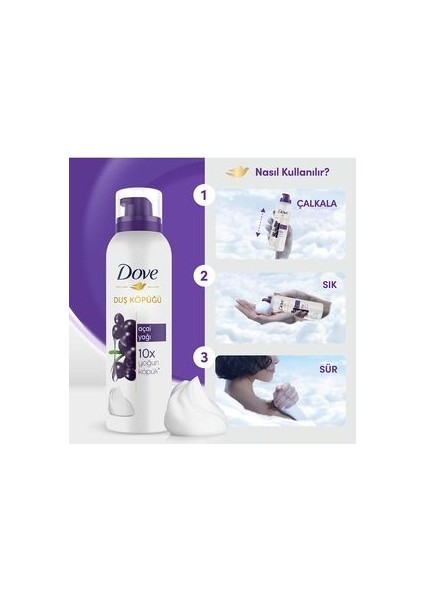 Köpük Duş Jeli Argan Yağı 200 ml X1 Duş Köpüğü Açai Yağı 200 ml X1 indirimleri