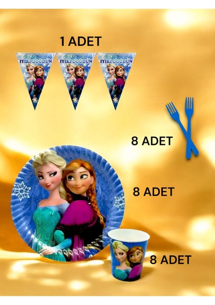 8 Kişilik Frozen Temalı S Paket - Doğum Günü Parti ve Eğlenceli Etkinlikler fiyatları