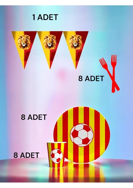8 Kişilik Kırmızı Sarı Taraftar S Paket - Doğum Günü Parti ve Eğlenceli Etkinlikler fiyatları