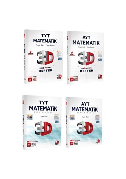 Tyt / Ayt Matematik Soru Bankaları - Tyt / Ayt Video Destekli Defterler